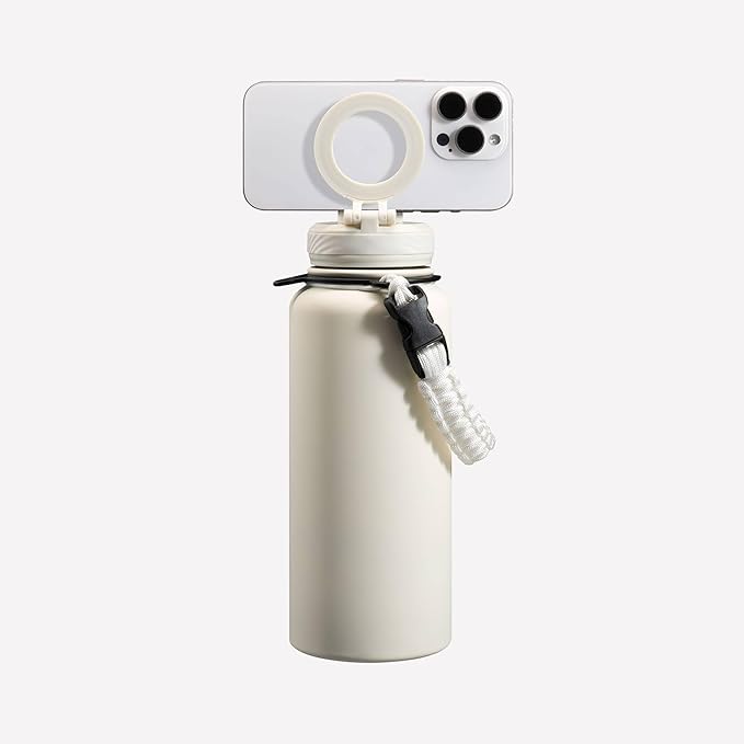 ZTAR Insulated Stainless Steel Water Bottle – Compatible with Magsafe usable as Tripod, Leak-Proof, Keeps Drinks cool or warm, For Travel, Gym, and Office, Ideal Gift for Women, Men & Kids, 32 oz