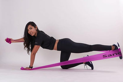 (Product of Malaysia) 6 Yards Blue Sanctband (Level 4 Heavy Resistance) Exercise Bands Physical Therapy for Strength Training Yoga Pilates Stretching Stretch Elastic Band Different Strengths Workout
