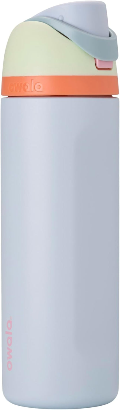 Owala FreeSip Insulated Stainless Steel Water Bottle with Straw for Sports, Travel, and School BPA-Free Sports Water Bottle, 24 oz, Beach House