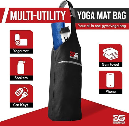 Yoga & Fitness Kit - Non-Slip 6mm Mat, Durable Resistance Tools, Premium Jump Rope, Adjustable Bag, Thigh Trainer | Home Workout & Pilates Essentials for Beginners