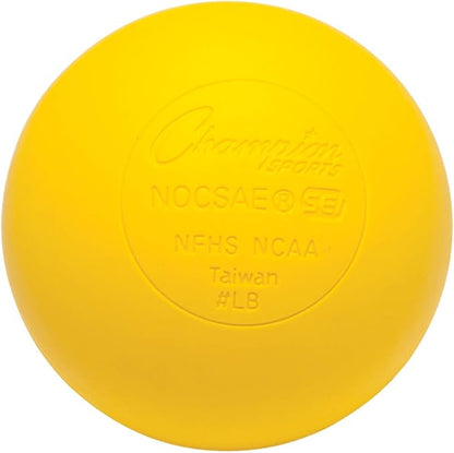 Champion Sports Lacrosse Balls – Official Size SEI Certified, Multi-Color Packs of 3, 6, or 12 for Practice & Games