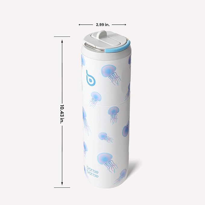 BOTTLE BOTTLE Insulated Water Bottle 24oz with Straw Lid and Handle for Sports Travel Gym Stainless Steel Water Bottles Double-Wall Vacuum Metal Leak Proof BPA-Free