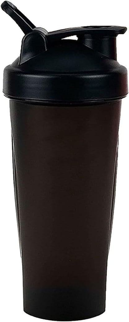 ZJchao Protein Shaker Bottle, 20oz Protein Shaker Water with Loop Balls Leak Proof for Pre Workout Outdoor Sports Gym Fitness (Pink) (Black)