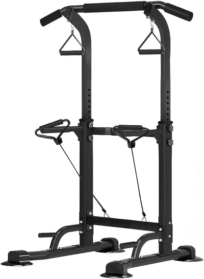 Power Tower Pull Up Dip Station Adjustable Height Multifunctional Home Strength Training Fitness Exercise Equipment, Simple Installation