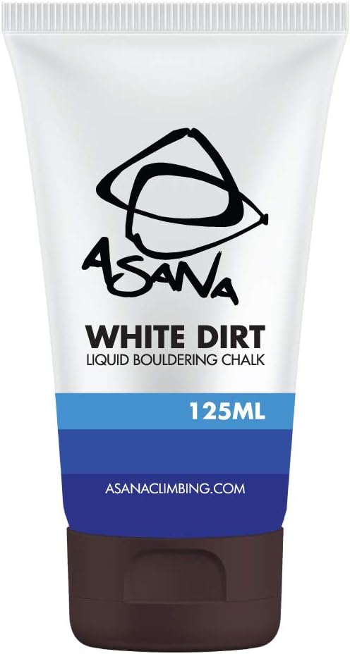 Asana White Dirt Liquid Chalk (4oz/125ml) Workout Chalk & Gym Chalk - Get Dry Hands, Improve Hand Grip for Gymnastics, Weightlifting, Pole Dancing, Bouldering, Rock Climbing - Gym Accessories