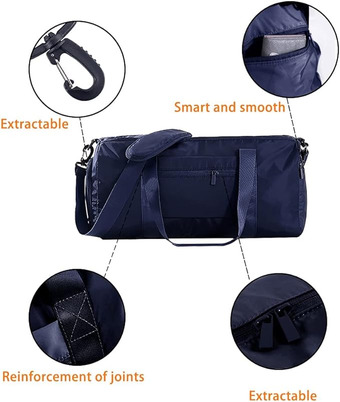 Sports Gym Luggage Travel Bag for Men and Women, Sports Gym Bag, Exercise Duffel Bag, Large Capacity and Light to Carry, Waterproof and Dirt-resistant Foldable Travel Bag ,Gear Blue