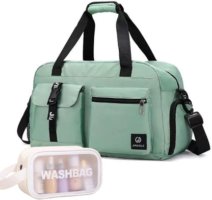 New Sports Tote Gym Travel Luggage Shopping Delivery Weekend Camping Overnight Bag (ice green)
