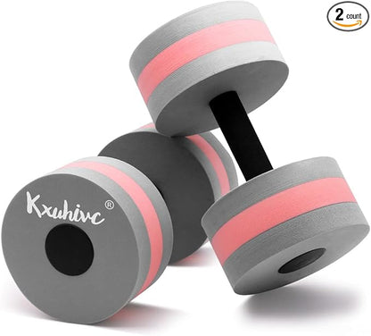 Water Dumbbells Aquatic Exercise Dumbells Water Aerobics Workouts 2PCS Foam Barbells for Men Women Water Sports Fitness Tool