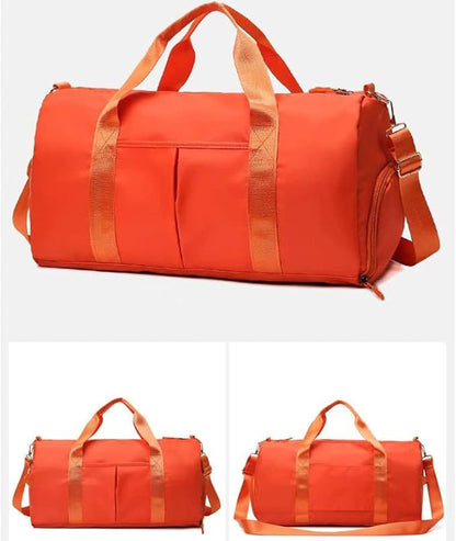 Men and Women's Travel Bag With Shoe Compartment Sports Tote Gym Bag Weekender Overnight Shoulder Bag