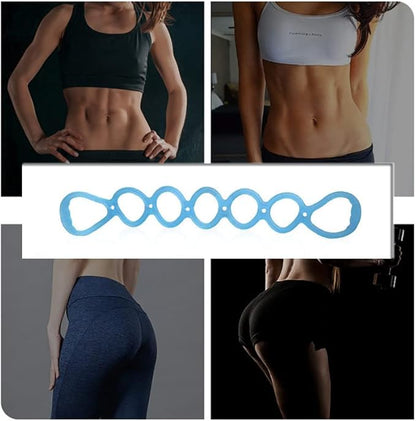 7 Ring Stretch Resistance Exercise Band, BetterJonny Workout Bands Yoga Stretching，Foot, Leg and Arm Exerciser for Home or Fitness Center Workout Walking Exercise
