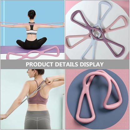 Yoga Stretch Band 14.57 Inch Fitness Resistance Strap for Full Body Workout Pilates and Stretching Exercise