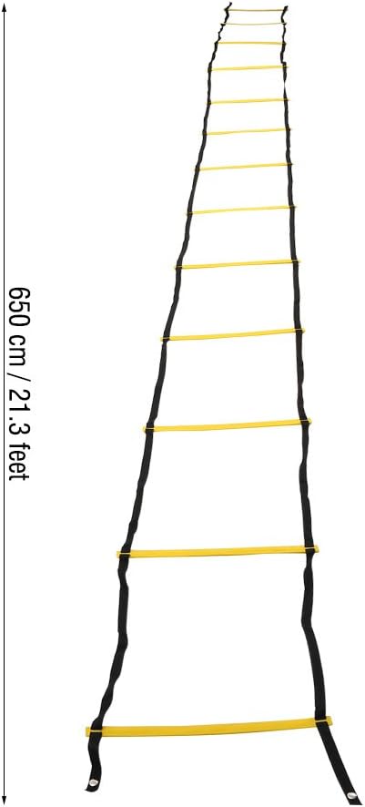 Durable Speed Agility Ladder for Soccer Football Training Portable Foldable Footwork Ladder PP Rungs Nylon Straps 7 10 13 Rung Options