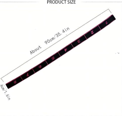 2027 New Fitness Resistance Band for Stretching and Yoga, Numbered Stretch Resistance Strap with Clear Sections, Adjustable Elastic Band for Yoga, Pilates & Full Body Stretching