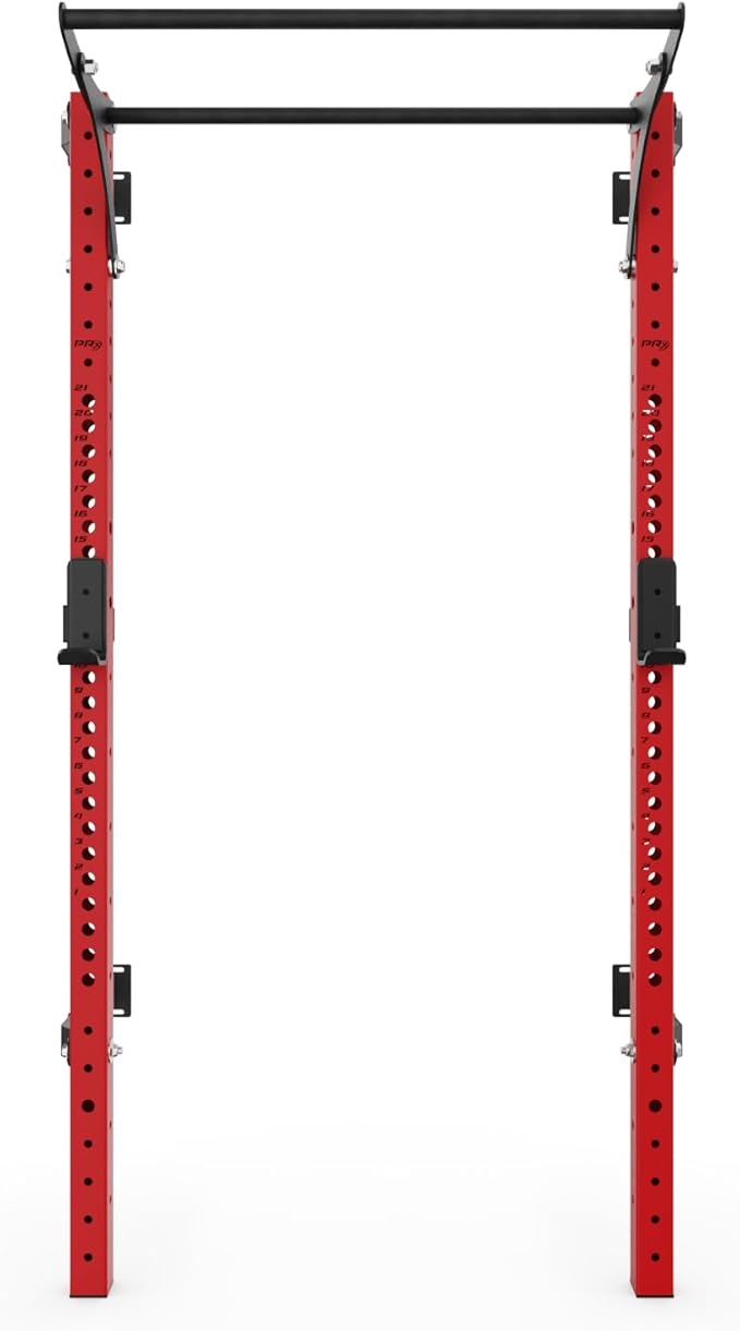 PRx Performance Profile® PRO Squat Rack 3x3 with Kipping or Multi-Grip Pull Up Bar, 89" or 95" Uprights As Seen On Shark Tank Wall Mounted Home Garage Gym Exercise System