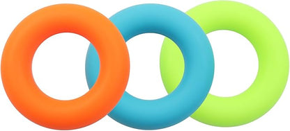 3 Pack Silicone Grip Strength Trainer Ring Set - Hand Grip Trainer Grip Strengthener for Enhanced Muscle Strength & Rehabilitation(3 Resistance Levels)