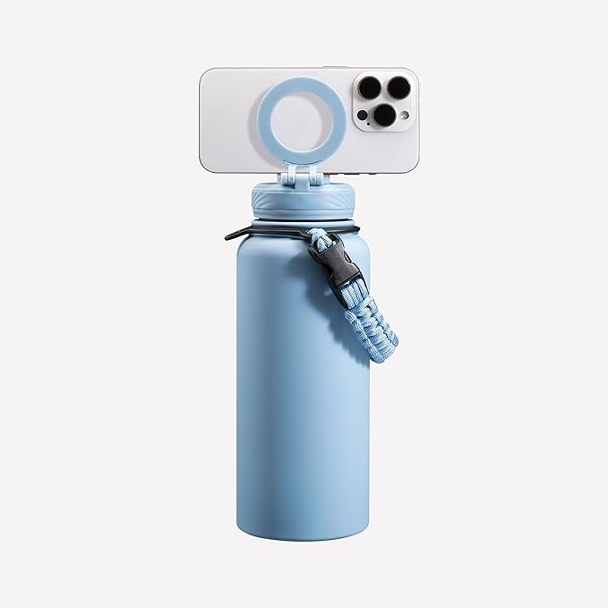 ZTAR Insulated Stainless Steel Water Bottle – Compatible with Magsafe usable as Tripod, Leak-Proof, Keeps Drinks cool or warm, For Travel, Gym, and Office, Ideal Gift for Women, Men & Kids, 32 oz