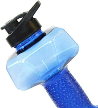 Big Capacity PETG Friendly Cup Dumbbell Shape Drinking Water Bottles Barbell Kettle Body Training Bottle () for Outdoor Camping Travel