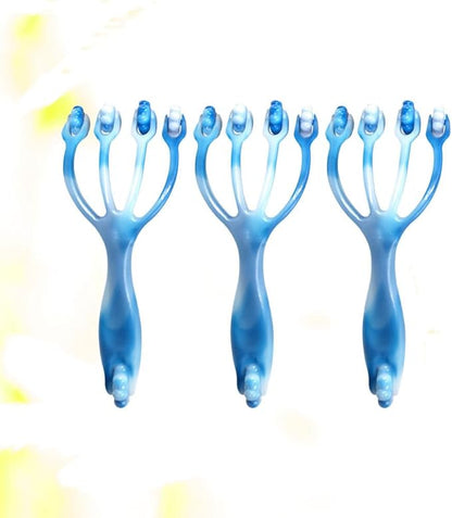 Healifty Handheld Four Claws Roller Massager 7.48 Inch Compact Muscle Massage Tool for Neck Foot Body Head Relief Portable Design