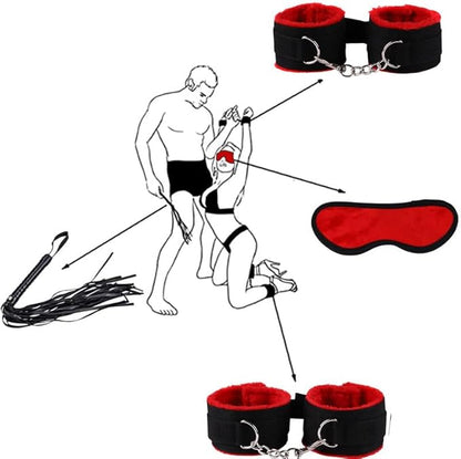 10 Classic Nylon Red Indoor Adjustable Fitness Sets with Diverse Functions, Couple Gift - D9