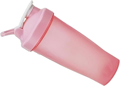 ZJchao Protein Shaker Bottle, 20oz Protein Shaker Water with Loop Balls Leak Proof for Pre Workout Outdoor Sports Gym Fitness (Pink) (Pink)