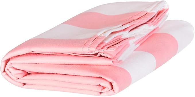 Dock & Bay Beach Towel - Quick Dry, Sand Free - Compact, Lightweight - 100% Recycled - Includes Bag - Cabana Light - Malibu Pink, Extra Large (200x90cm, 78x35)