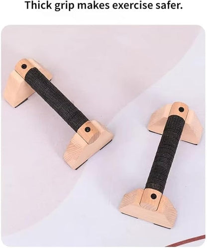 Aboiled Wooden Push-Up Bars for Home Workout - 1 Pair, 25CM Push-Up Stand Parallettes for Men and Women(30cm)