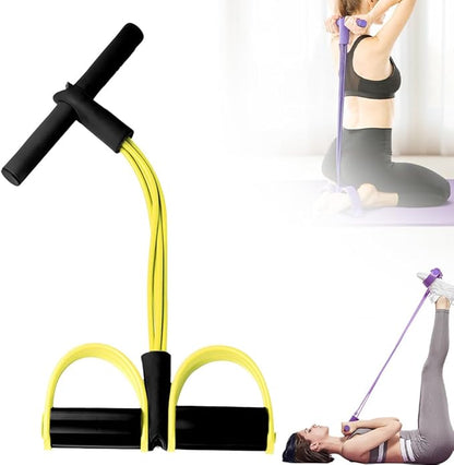 Yoga Sports Crunches Elastic Pull Rope, Pedal Resistance Bands with Handles, Multifunction Elastic Yoga Resistance Band, Home Exercise Equipment for Legs, Arms, Core Training