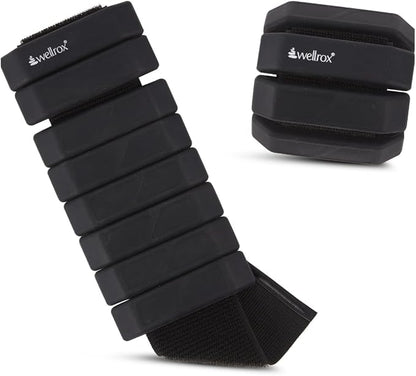 Wellrox Weighted Bangles – Adjustable Ankle and Wrist Weights for Women & Men – Set of Ankle Weights 2 lbs (1 lb Each Wrist Weight) | Weighted Arm Bands for Pilates, Yoga, Running & Walking