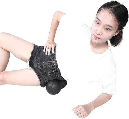 Dioche EPP Foam Roller and Massage Ball Set for Yoga and Muscle Stress Relief - Ergonomic Design, HighDensity Structure for All Body Types, Rehabilitation and Recovery Tool (24x12cm Double Ball)