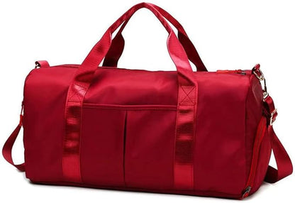 Men and Women's Travel Bag With Shoe Compartment Sports Tote Gym Bag Weekender Overnight Shoulder Bag
