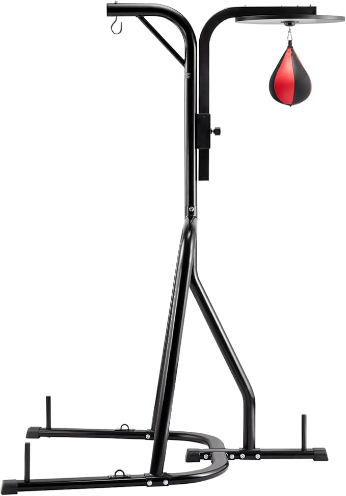 VEVOR 2 in 1 Punching Bag Stand, Steel Heavy Duty Workout Equipment,Freestanding Sandbag Rack,for Home Gym Fitness