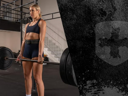Harbinger Padded Leather Contoured Weightlifting Belt - 4" or 6” Width - Interior Suede Lining & Foam Cushioning - Heavy-Duty Dual Prong Steel Roller Buckle - for Lifting Support