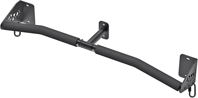 SELEWARE Heavy Duty Wall Mount Pull Up Bar, Joist Mount Chin Up Bar for Doorway, Sturdy Steel Construction, w/Resistance Band Hooks, Fits 32"/36" Wall Studs for Home Gym Strength Training