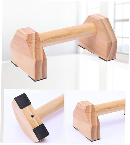 SUPVOX Solid Wood Push-up Bars for Home Workout Non-slip Push Up Stands for Muscle Training and Calisthenics Portable Fitness Equipment for Triceps and Shoulder Strengthening
