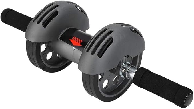 AB Domestic Double Wheel Roller Workout System for Home Fitness Gray