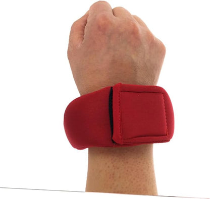 Kisangel 1pc Adjustable Weight-bearing Sandbags Wrist Guard Soft Breathable Sports Fitness Wristband for Women for Running and Workout Comfortable Red Wrist Support Band