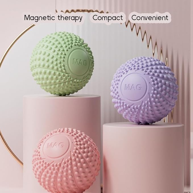 Magnetic Massage Ball - Deep Tissue Muscle Relief & Myofascial Release (2.5 Inch) (Purple)