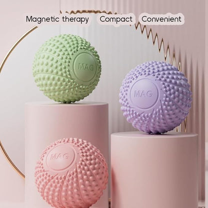 Magnetic Massage Ball - Deep Tissue Muscle Relief & Myofascial Release (Pink)
