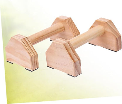 Solid Wood Push-Up Bracket and Handstand Bar Set for Muscle Training, Home Fitness Equipment Parallettes for Calisthenics and Strength Workouts
