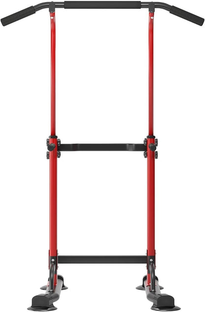 DlandHome Power Tower Pull Up Dip Station Multi-Function Fitness Equipment for Strength Training Adjustable Height Dip Stand for Home Gym