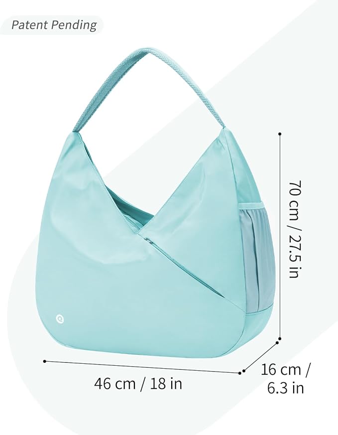 Ceneda Large Gym Bag for Women with Hidden Yoga Mat Holder & Shoe Compartment & Wet Pocket, Sports Duffle Bag for Travel
