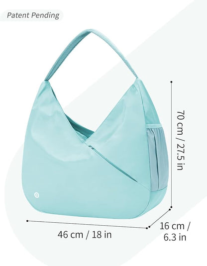 Ceneda Large Gym Bag for Women with Hidden Yoga Mat Holder & Shoe Compartment & Wet Pocket, Sports Duffle Bag for Travel