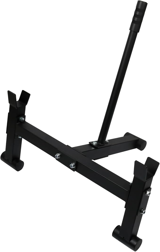 SYNTECSO Deadlift Barbell Jack Stand, Anti-Slip Handle Deadlift Stand, Heavy Duty Barbell Weight Changer for Easy Changing Plates, Weight Training, Deadlift Exercises, Powerlifting, Home Gym