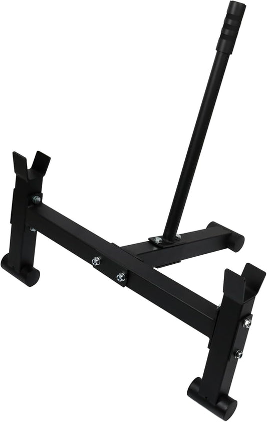SYNTECSO Deadlift Barbell Jack Stand, Anti-Slip Handle Deadlift Stand, Heavy Duty Barbell Weight Changer for Easy Changing Plates, Weight Training, Deadlift Exercises, Powerlifting, Home Gym