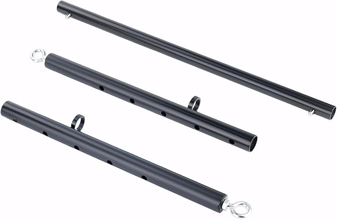 Heavy Duty Stainless Steel Expandable Spreader Bar with 2pcs PU Adjustable Straps, Sports Aid Training Fitness Gear Pilates Aid Kit,Home Indoor Sports Yoga Set