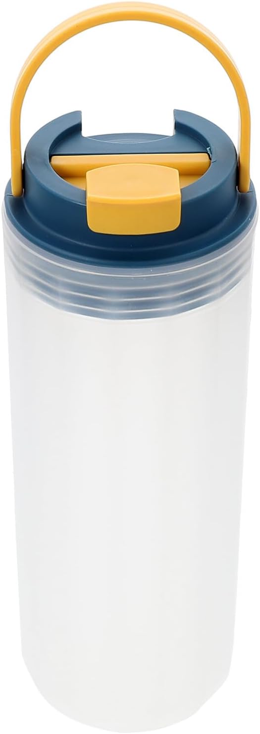 Hemoton Capacity Outdoor Sports Bottle Portable Fitness Jug with Handle Leak Design for Gym and Outdoor Activities Grey