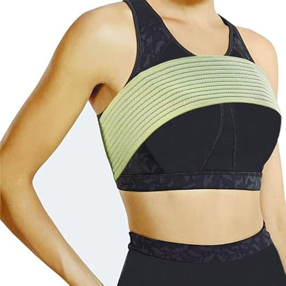Post Surgical Implant Stabilizer Strap Support Brace Bandage, Breast Augmentation and Reduction Band, Chest Compression Support Band for Large Breast Exercise, Fits Most (Beige)