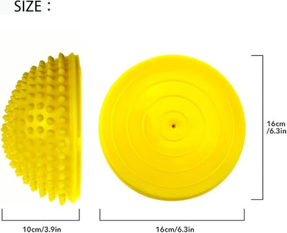 2PCS Hedgehog Balance Pods, Pimples Pilates Ball, Half Spiky Fitness Domes for Adults Sports, Foot Massage, Stability Training, Muscle Balancing Therapy, Motor Skills Yoga Gymnastics Exercise