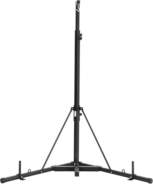 Happybuy Heavy-Duty Punching Bag Stand – Adjustable Height Steel Fitness Equipment with Weighted Base, Holds Up to 140lbs, Freestanding Sandbag Rack for Home Gym & Martial Arts Training