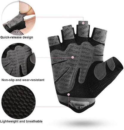 INOGIH Lightweight and Breathable Fingerless-Gym-Gloves for Women - Exercise-Crossfit-Training Gloves for Workout